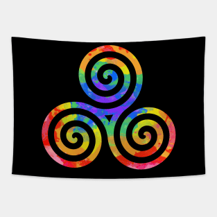 Tie dye Celtic Swirls Tapestry