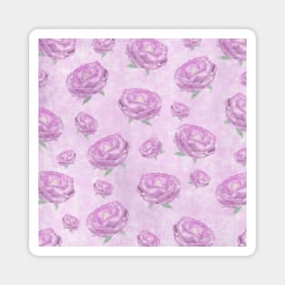 Watercolour pink peonies Magnet