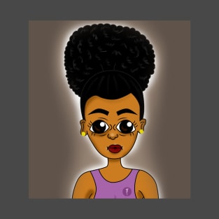 Cute black girl digital art T-Shirt