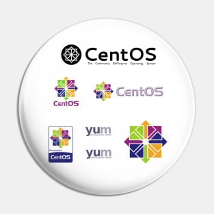 centos sticker set Pin