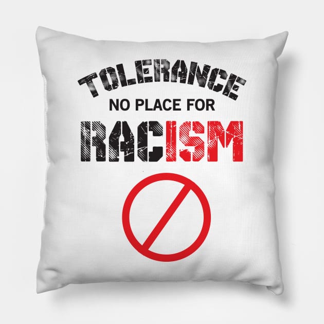 Say No To Racism Pillow by CRE4TIX