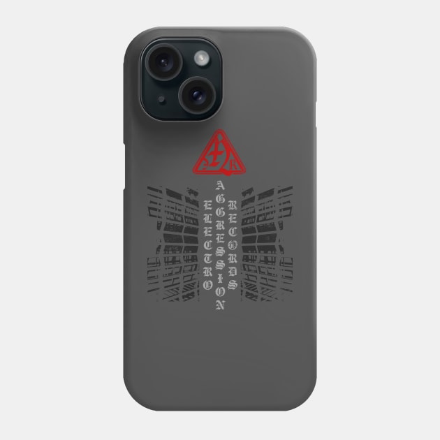 Electro Aggression Records vertical Phone Case by soillodge