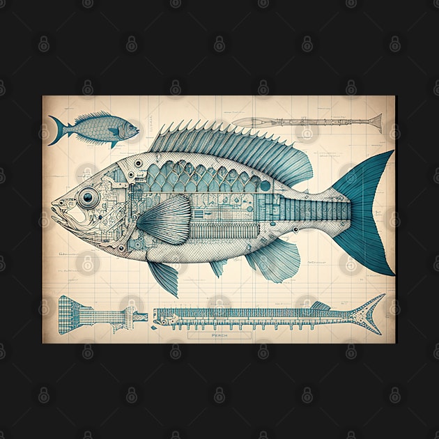 Perch Fish Print by DanielLiamGill