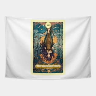 The Hanged Man Card From the Light Mermaid Tarot Deck. Tapestry