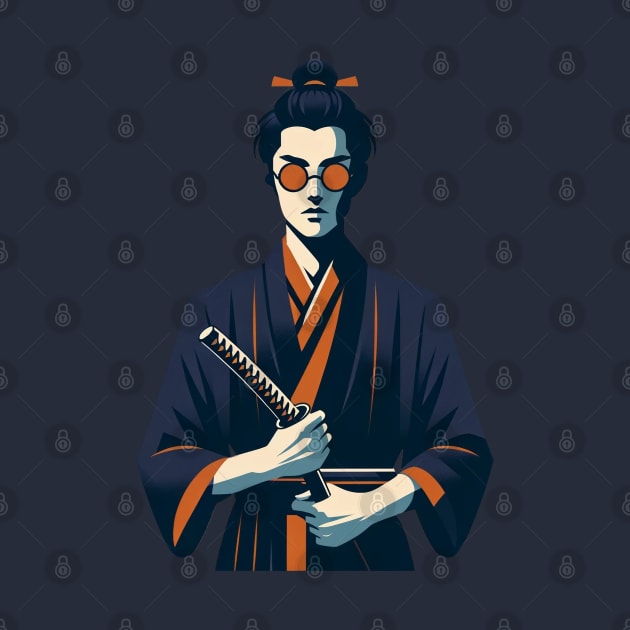 Blue Eye Samurai - Retro Vintage Art by Retro Travel Design