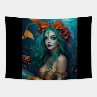 Purple Aura Mermaid Tapestry