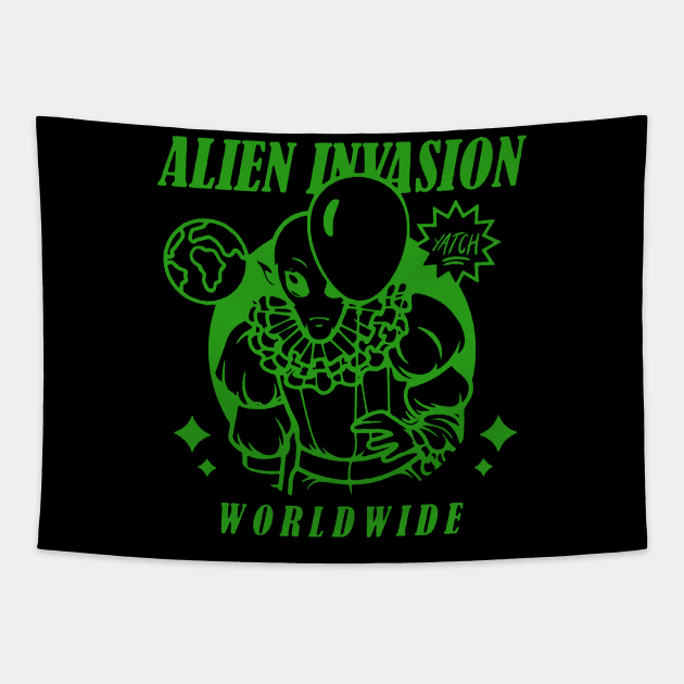 Alien Invasion Tapestry by Hordes