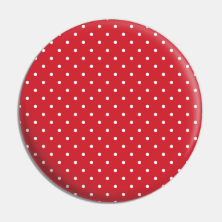 Red Polka Dots Christmas Pattern Pin