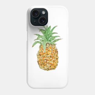 pineapple  ink and watercolor painting Phone Case