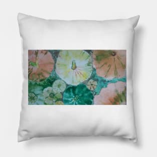 Summer Watercolor Pumpkin Squash Pillow