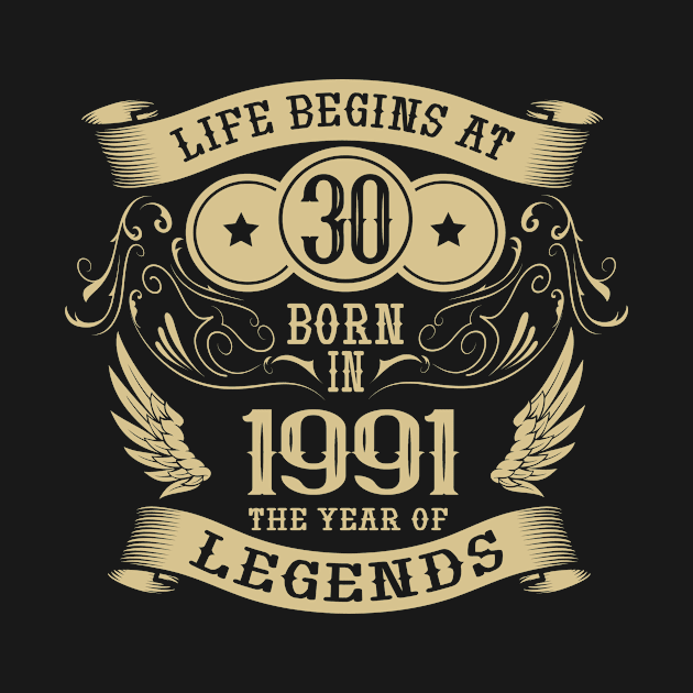 Life begins at 30th birthday by HBfunshirts