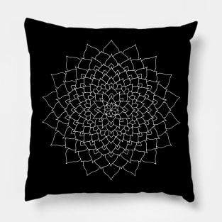 Floral Mandala Black Pillow