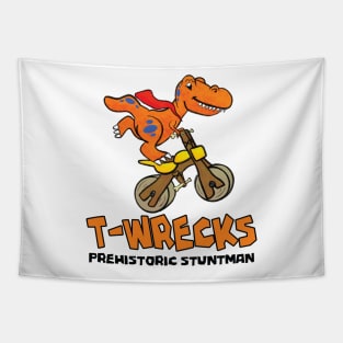 T-Wrecks Prehistoric Stuntman Tapestry