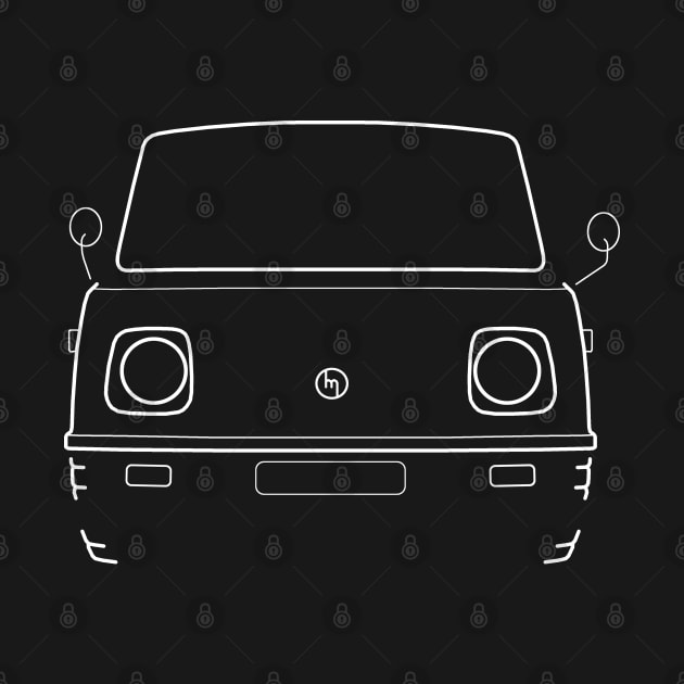 Classic first generation Bongo van white outline graphic by soitwouldseem