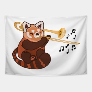 Trombone Red Panda Tapestry