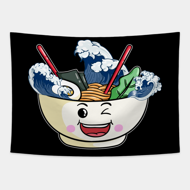 Japanese Ramen Noodles Anime Manga Otaku Kawaii Anime Tapestry