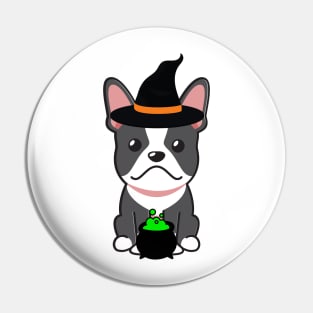 Cute french bulldog is a witch Pin