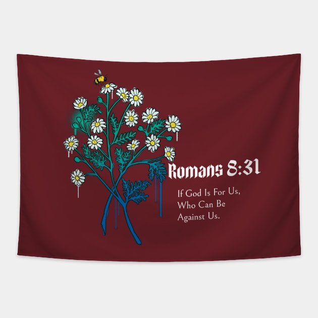 Bible Verse With A Beautiful Flower Christ Quotes Inspirational & Encouraging Tapestry by KaribuAnytimeShop