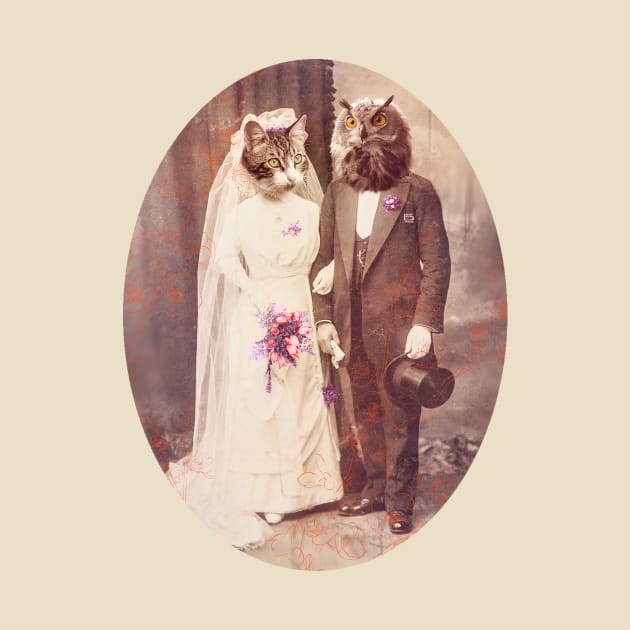 Owl and Pussycat Wedding purple by sandpaperdaisy