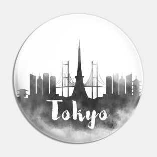 Tokyo watercolor Pin