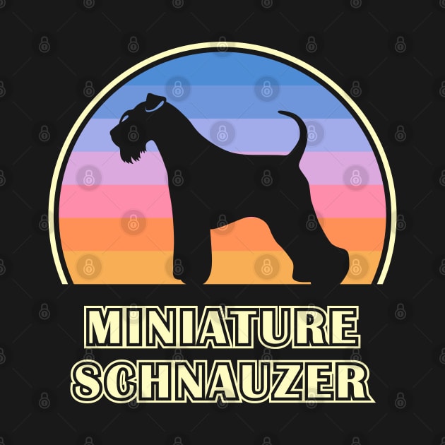 Miniature Schnauzer Vintage Sunset Dog by millersye