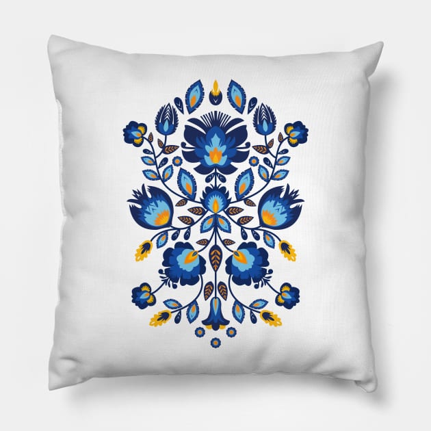 Folklore Wycinanki Pillow by FK-UK