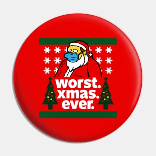 Worst Christmas Ever Funny 2020 Ugly Christmas Winter Sweater Pin