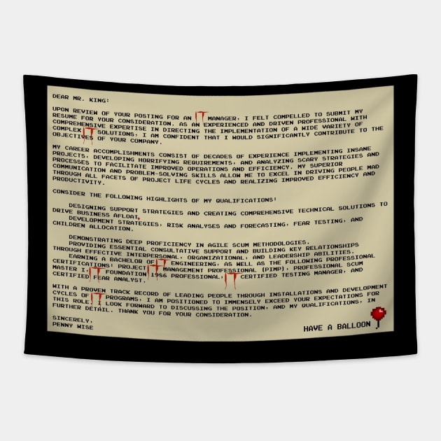 IT Manager Cover Letter Tapestry by TenomonMalke