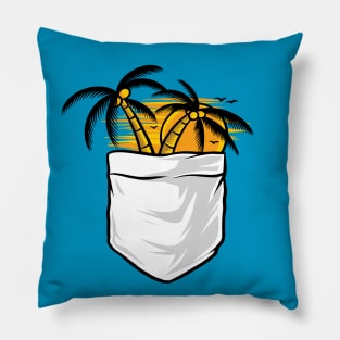 Tropical Palm Summer In Pocket Pillow