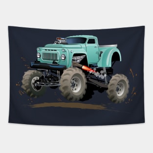 Cartoon monster truck Tapestry