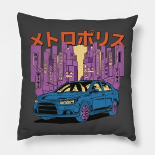 The Metropolis Tokyo Japanese Vaporwave Aesthetic Anime Pillow