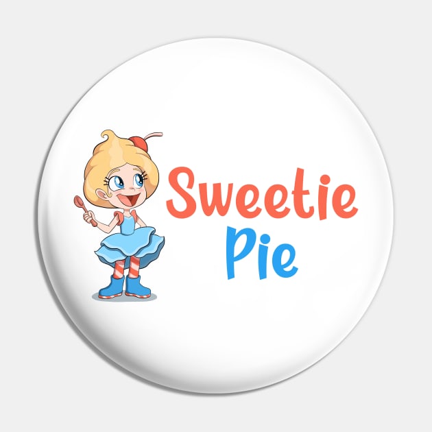 Sweet Cupcake Girl, Sweetie Pie Pin by PaperRain