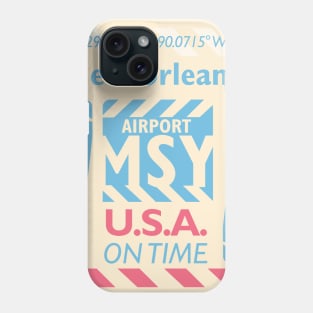 MSY New Orleans airport code design 270921 Phone Case