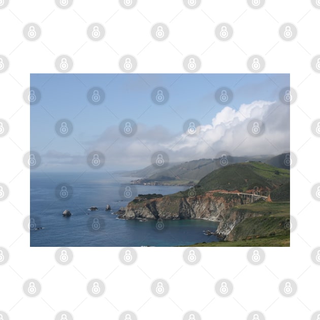 Clouds over Bixby Creek Bridge in Big Sur, California by Christine aka stine1