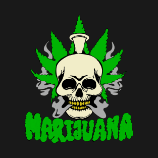 Marijuana cannabis skull T-Shirt