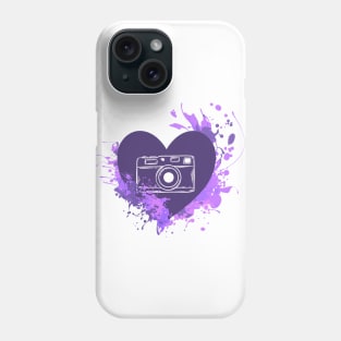 Purple Heart Camera Phone Case