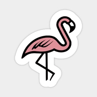 Cute Flamingo silhouette Magnet