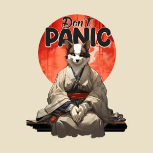 Don't Panic dog T-Shirt