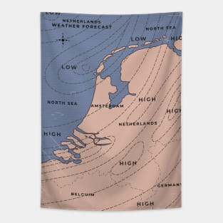 Netherlands Weather map Tapestry
