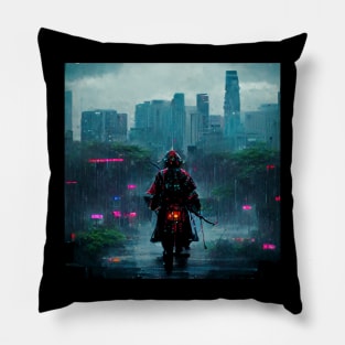 Downpour - Cyberpunk Samurai Pillow