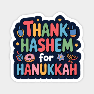 Thank HaShem for Hanukkah – Cute Colorful Holiday Design Magnet