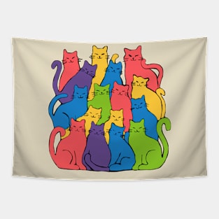 rainbow cats Tapestry