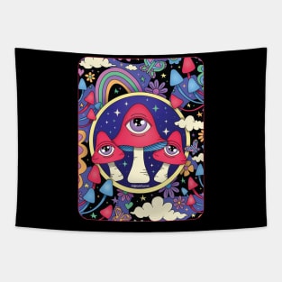 Cosmic Shrooms Tapestry