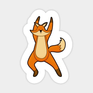 Fox at Yoga Stretching exercise Magnet