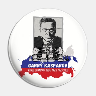 Garry Kasparov Chess Russian GM Pin