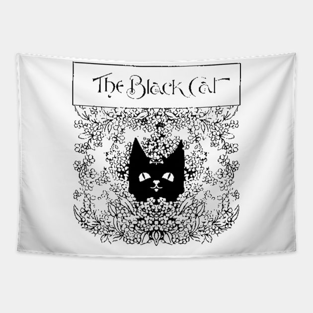 Vintage Black Cat Tapestry by Mollie