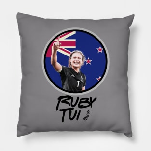 Ruby Tui, New Zealand Rugby icon, kiwi Legend Pillow