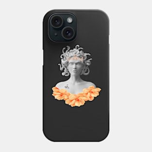 Medusa Gorgon Greek Mythology Orange Floral Phone Case
