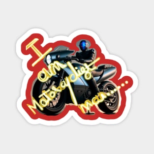 Motorcyclist man with helmet Magnet