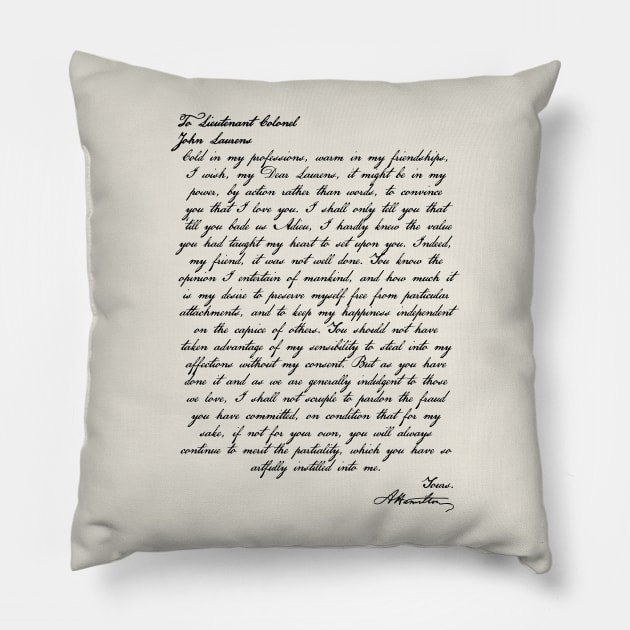 Alex John letters Hamilton Pillow TeePublic